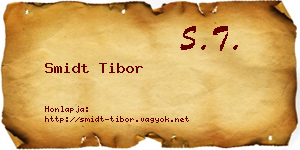 Smidt Tibor névjegykártya